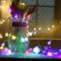28 LED   STAR 3 9 METER STAR SHAPE LED LIGHT BATTERY OPERATED WITH FLASHING MODES FOR HOME DECORATION
