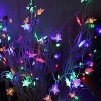 28 LED   STAR 3 9 METER STAR SHAPE LED LIGHT BATTERY OPERATED WITH FLASHING MODES FOR HOME DECORATION