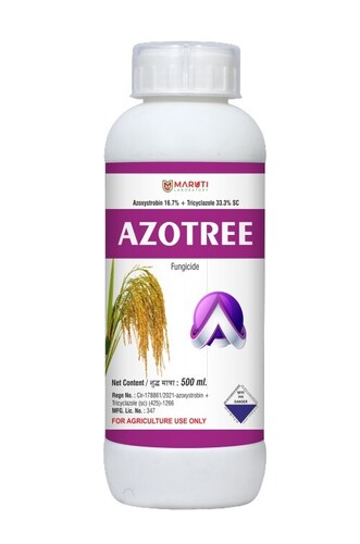 Azoxystrobin 16.7 Tricyclazole 33.3 Sc  Azotree Broad-Spectrum Fungicide - Physical State: Liquid