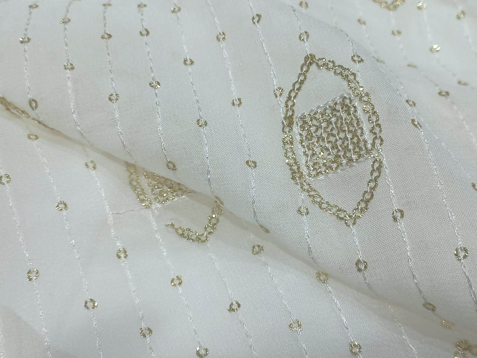Allover Dyeable Sequins Embroidered fabrics