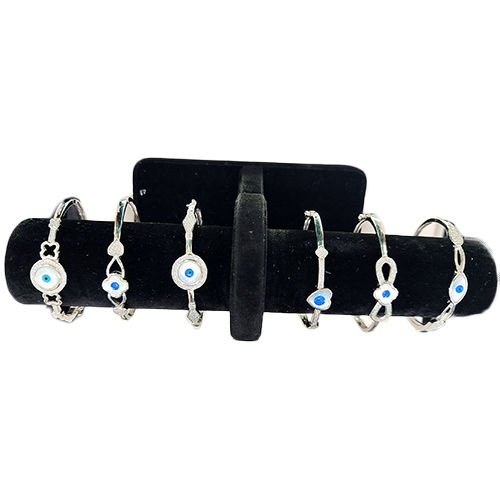 Fashion 92.5 Silver Evil Eye Bracelet