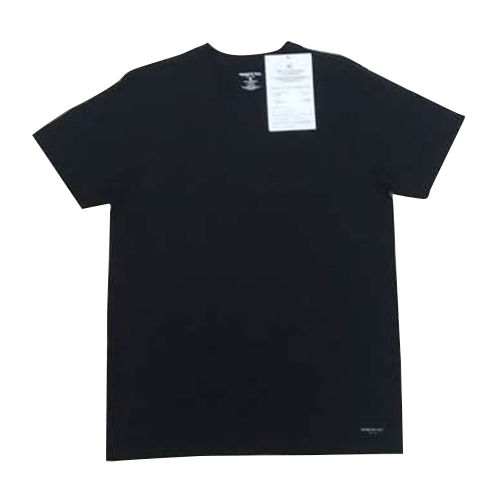 190 GSM Mens Black T-Shirts