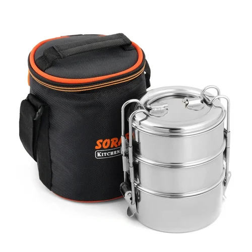 300ml Stainless Steel Insulated Clip Cherry Lunch Box