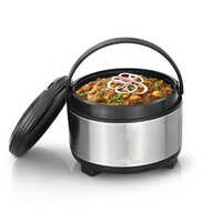 Stainless Steel Insulated Casserole  (2500 Ml ) - Color: Silver/black