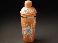 Steel Hand Painted Enamelware Cocktail Shaker A178 - Color: Orange