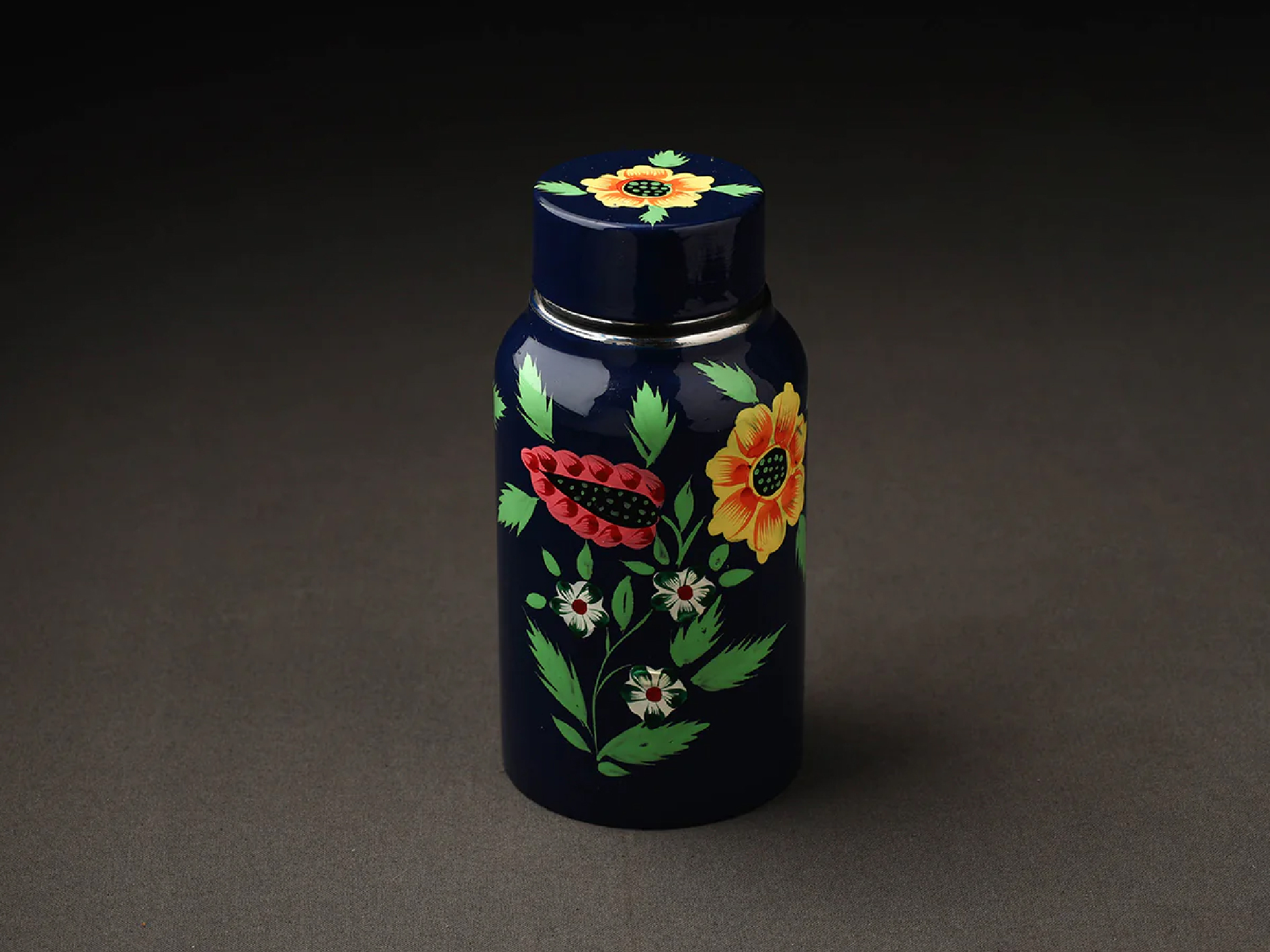 STEEL HAND PAINTED ENAMELWARE COCKTAIL SHAKER A179