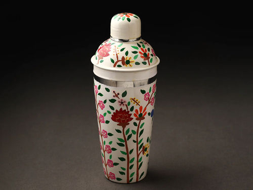 STEEL HAND PAINTED ENAMELWARE COCKTAIL SHAKER A181