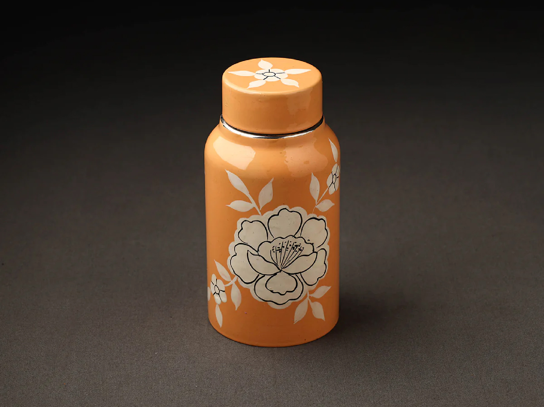 STEEL HAND PAINTED ENAMELWARE BOTTLE A182