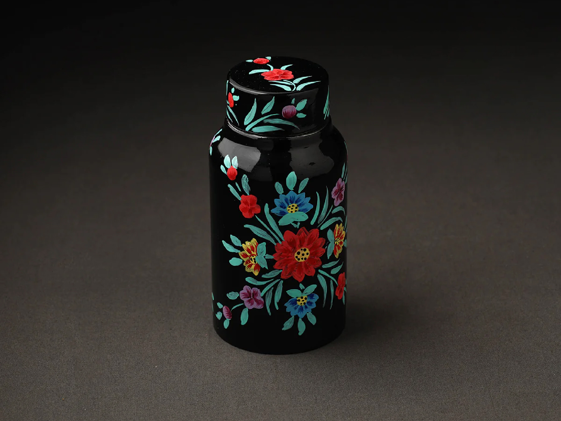 STEEL HAND PAINTED ENAMELWARE BOTTLE A183