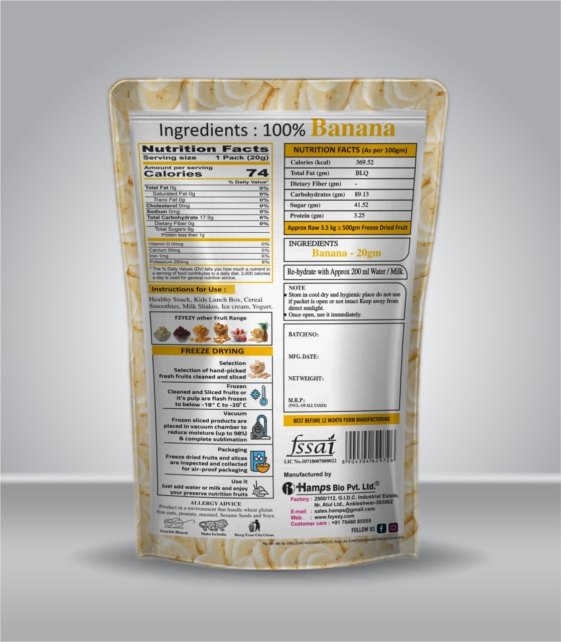 Freeze Dried Banana