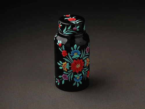 STEEL HAND PAINTED ENAMELWARE BOTTLE A184