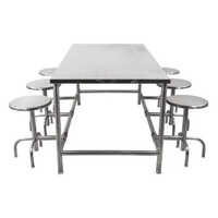 Stainless Steel Canteen Table With 6 Chair