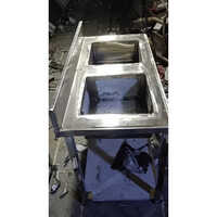 Stainless Steel Double Sink Table