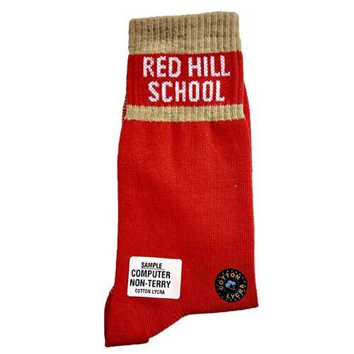 Red Non Terry Socks