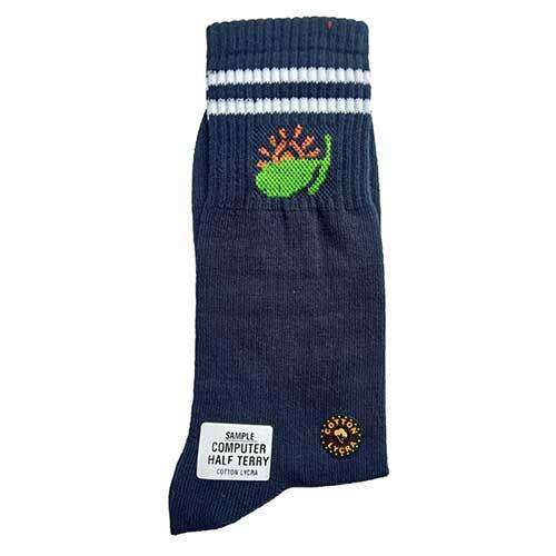 Washable Blue Half Terry Socks