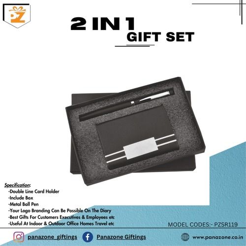 Black Pen Cardholder 2 In 1 Gift Set PZSR119