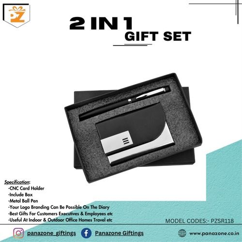 Black Pen Cardholder 2 In 1 Gift Set Pzsr118