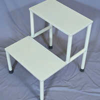Double Step Stool - Steel Material, Supports 300 Pounds Maximum Weight | Indian-style, Durable Design For Hospital Use