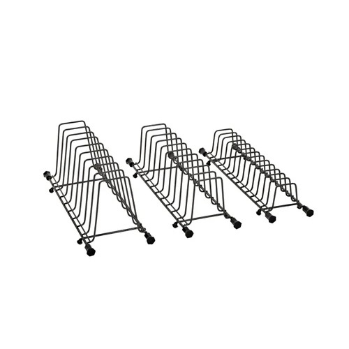 S S Grey Finish Folding Tandem Kitchen Basket