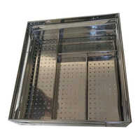 Silver Ss Kitchen Cutlery Basket