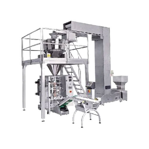 Automatic Namkeen Packaging Machine - Stainless Steel, 2000 kg Weight, Silver Color | Durable, Electric Drive Type, Automatic Grade, Warranty Included