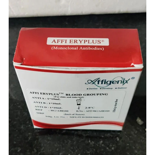 White And Red Affi Eryplus Anti A Monoclonal Antibody Test Kit