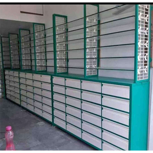 Green/White Display Medial Rack