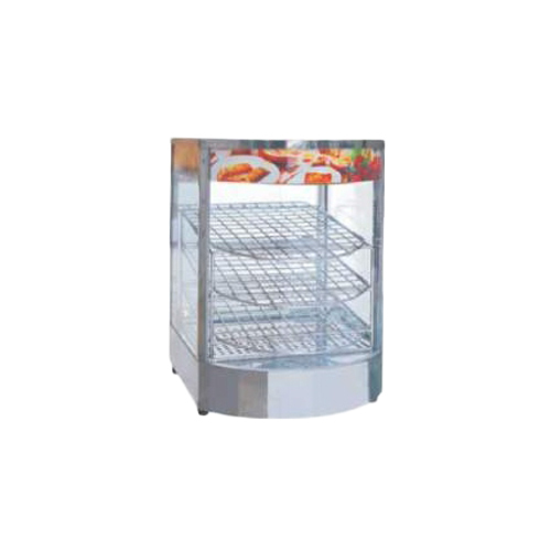 Small Vertical Round Glass Display Food Warmers