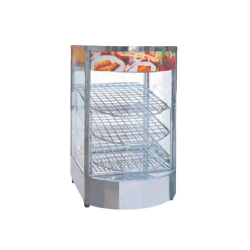 Big Vertical Round Glass Display Food Warmers