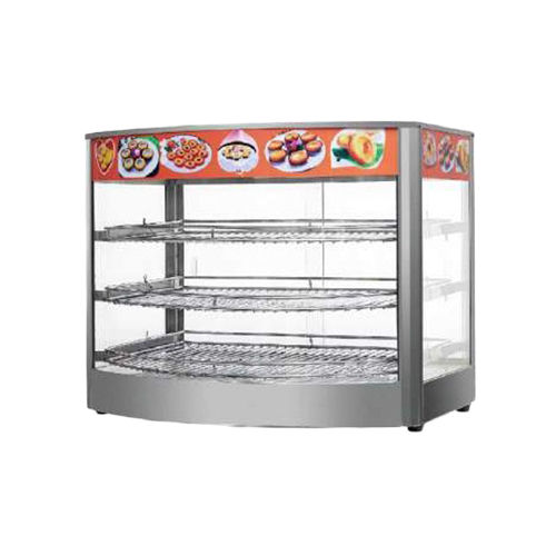 Jumbo Vertical Round Glass Display Food Warmers