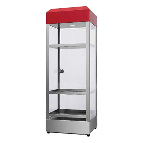 Tower Type Vertical Round Glass Display Food Warmers