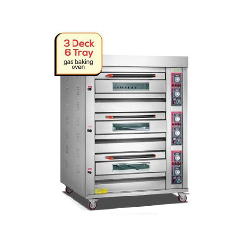 YCQ 3-6D 3 Deck 6 Tray Gas Baking Ovens