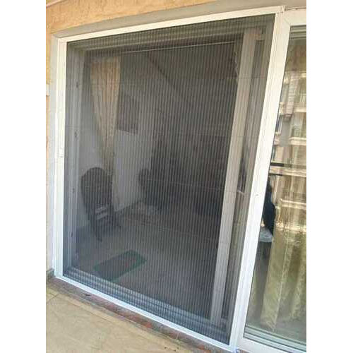 Collapsible Sliding Pleated Mosquito Mesh Door