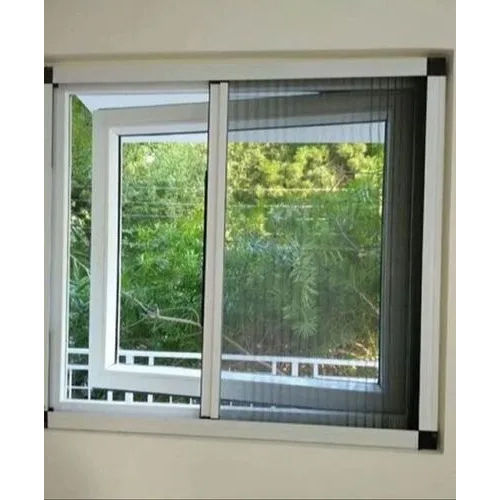 Pleated Sliding Mesh Window - Material: Aluminum Alloy