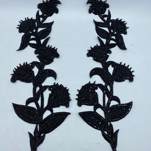 High Quality Beaded Lace Appliques For Embellishment