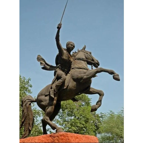 Customised 12 Feet Frp Fiber Jhansi Ki Rani Laxmi Bai Statue