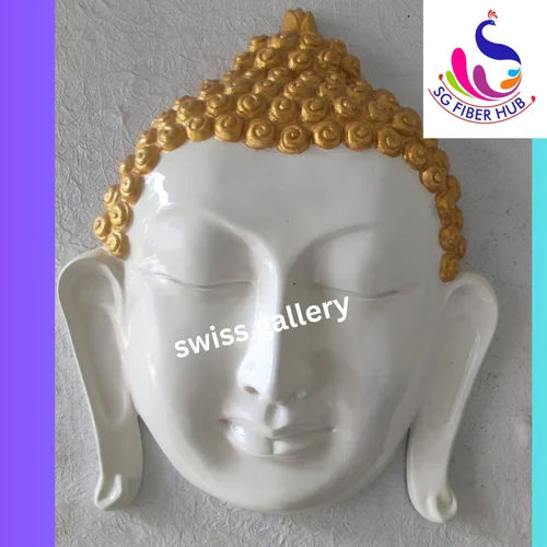 Customised Frp Buddha Face Wall Hanging Statue Sculpture