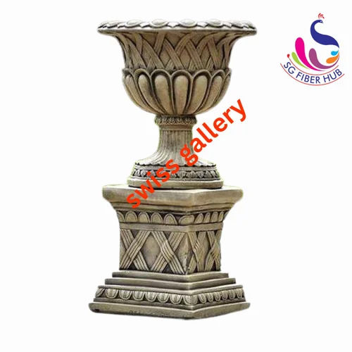 Customised Frp Fiber Vase Planter With Stand