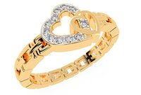 Twin Heart Diamond Ring - Diamond Carat Weight: 0.079 Carat