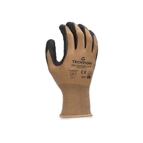 Techtion Splendor Lite Multipro Half Dip Brown Safety Gloves
