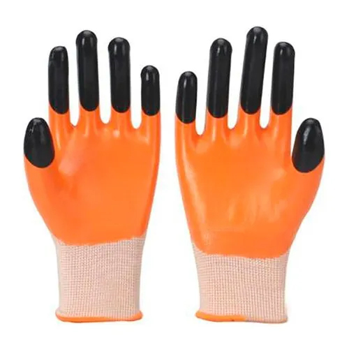 Tiger Print Multipurpose Reusable And Washable Palm Coated Safety Gloves