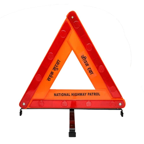 Road Safety Reflective Warning Triangle With Stand