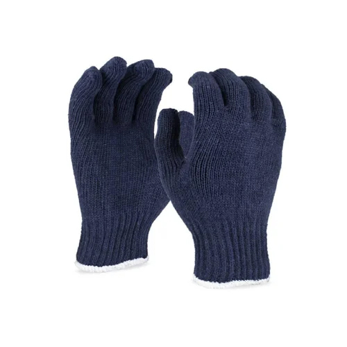 Frontier Cotton Knitted Blue Safety Gloves
