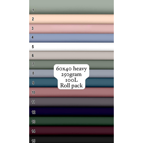 60x40 हैवी 250 जीएम 100L रोल पैक फैब्रिक