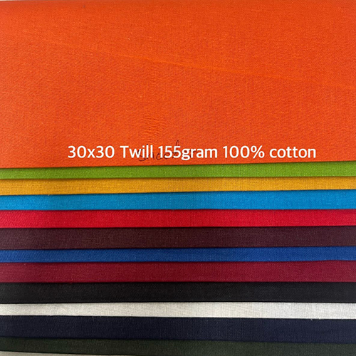 155 GM 30x30 100% Cotton Twill Shirting Fabric