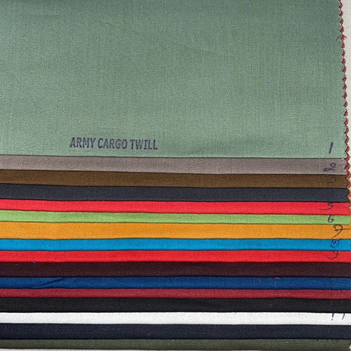 Washable Army Cargo Twill Shirting Fabric