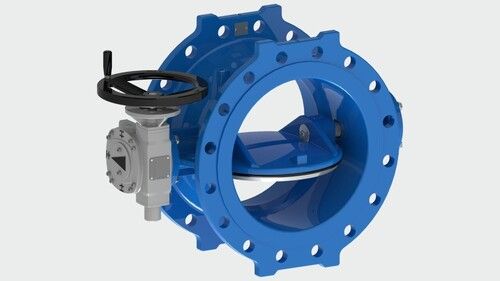 Double Flange Butterfly Valve Manufacturer In Jamnagar - Color: Blue