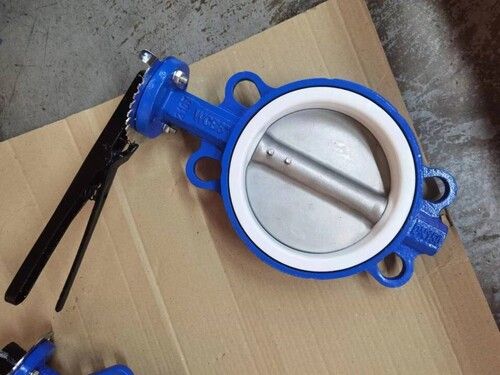 Ptfe Seated Butterfly Valve Manufacturer In Jamnagar - Color: Blue