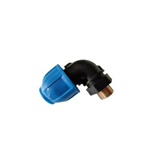 Waterboss Compression Male Threaded Adapter - MDPE, Round Section, Blue-Black | 1-Year Warranty, Ideal for Water and Gas Applications
