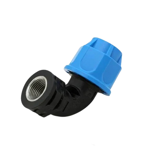 20mm Waterboss Female Elbow - MDPE Material, 20-110mm Outer Diameter, Blue-Black Color, Round Shape, 1-Year Warranty | Secure and Leak-Free Connections